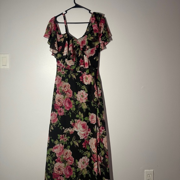 NWT ASOS floral off shoulder maxi dress size 6 - Picture 6 of 7
